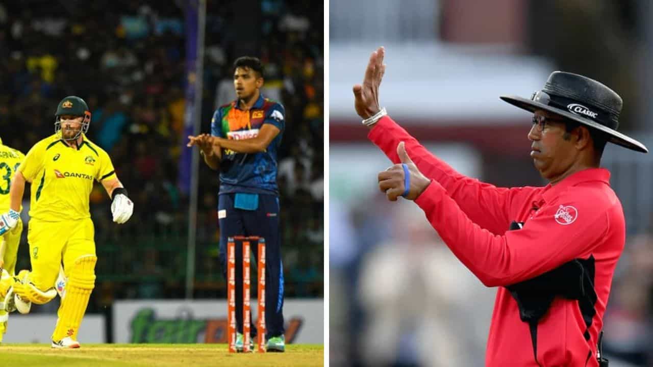 SL vs AUS: আম্পায়ারিং ভুলে ফিল্ডিংয়ে কুমার ধর্মসেনা, দেখুন ভাইরাল ভিডিও SL vs AUS: আম্পায়ারিং ভুলে ফিল্ডিংয়ে কুমার ধর্মসেনা, দেখুন ভাইরাল ভিডিও