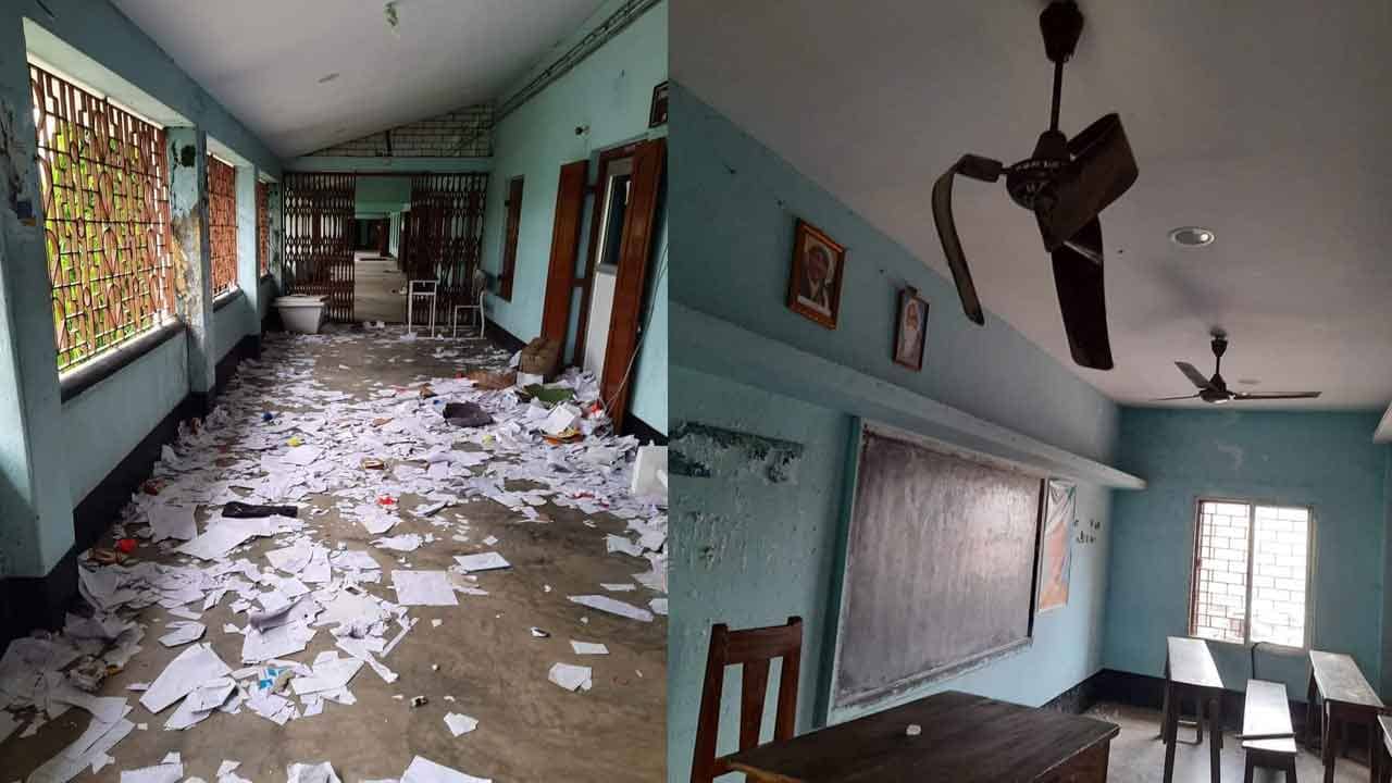 Purbo Medinipur College: ফ্যানের ব্লেড বাঁকা, আসবাবপত্র ভাঙা, অধ্যক্ষের রুম তছনছ, কলেজে তাণ্ডব চালালেন দুই তৃণমূল ছাত্রনেতা