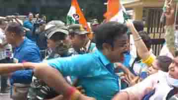 TMC protest: ইডি, সিবিআই-এর ভূমিকা নিয়ে প্রবল ক্ষোভ, প্রবল ধস্তাধস্তি সিজিও কমপ্লেক্সে