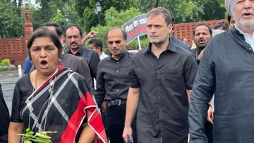 Congress Protest: কালো পোশাকে মূল্যবৃদ্ধির প্রতিবাদ কংগ্রেসের, রাষ্ট্রপতি ভবন যাওয়ার পথে আটক রাহুল গান্ধী
