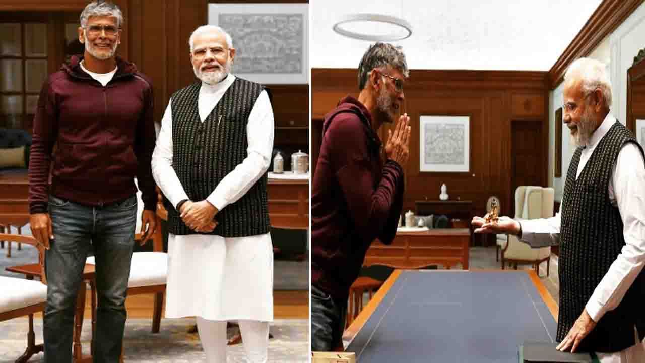 Milind Meets Modi: প্রধানমন্ত্রী মোদীর সঙ্গে দেখা করে হঠাৎ তাঁকে বালক কৃষ্ণ কেন উপহার দিলেন মিলিন্দ সোমন?