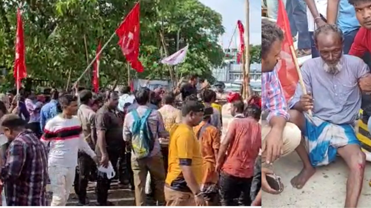 Left Fron Protest: ব্যারিকেড ভেঙেই এগোলেন বামকর্মীরা, জলকামান ও লাঠির ঘায়ে রক্তাক্ত অনেকে