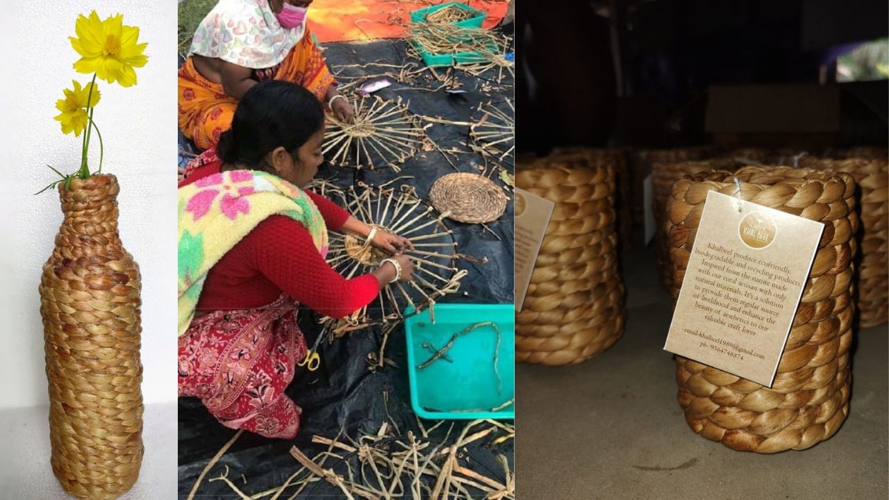 Hand Craft: কচুরিপানার ঝুড়ি থেকে ফুলদানি, মমতার কথাকে সত্যি করে শৌখিন সামগ্রী বানিয়ে তাক লাগাচ্ছেন গ্রামের শিল্পীরা