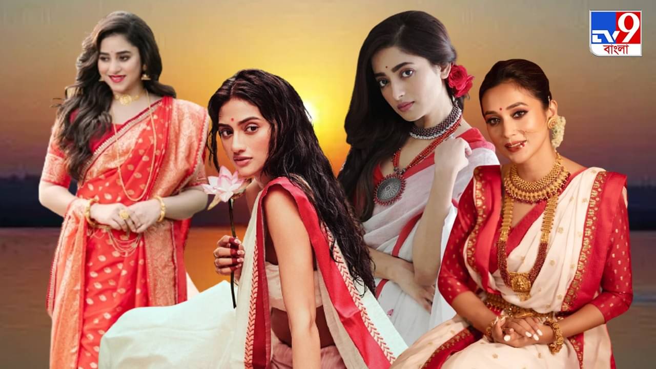 Designer Tips: লাল-সাদাতেই হোক এক্সপেরিমেন্ট, সঙ্গে শাঁখা আর সিলভারের গয়নাতেই আসবে ক্লাসি লুক