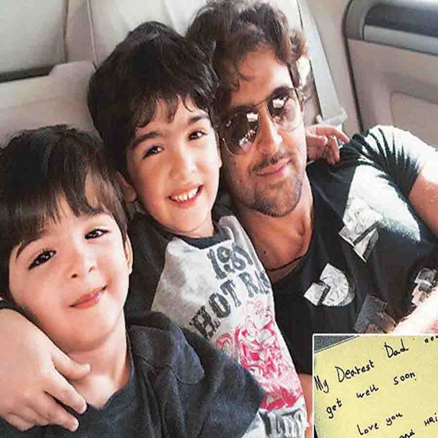 Hrithik started acting in his first film directed by his father Rakesh Roshan.  Worked with father in many films.  Now the 'Greek God' of Bollywood shares that bond with the boys. 