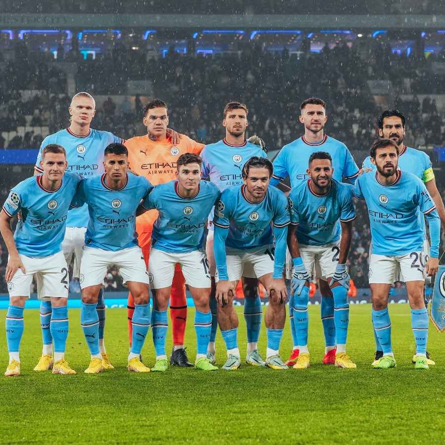 ইতিহাদ স্টেডিয়ামে চ্যাম্পিয়ন্স লিগের (UEFA Champions League) ম্যাচে কোপেনহেগেনকে (FC Copenhagen) ৫ গোলে হারাল ম্যাঞ্চেস্টার সিটি (Manchester City)। পেপ গুয়ার্দিওলার দলের হয়ে জোড়া গোল আর্লিং হালান্ডের। (ছবি-ম্যাঞ্চেস্টার সিটি টুইটার)