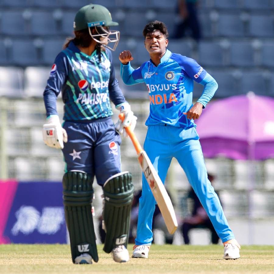 পাকিস্তানের বিরুদ্ধে রান পাননি এ বারের এশিয়া কাপে ছন্দে থাকা ভারতীয় তারকা ক্রিকেটার জেমাইমা রডরিগজ। (Pic Courtesy-ACC Media)