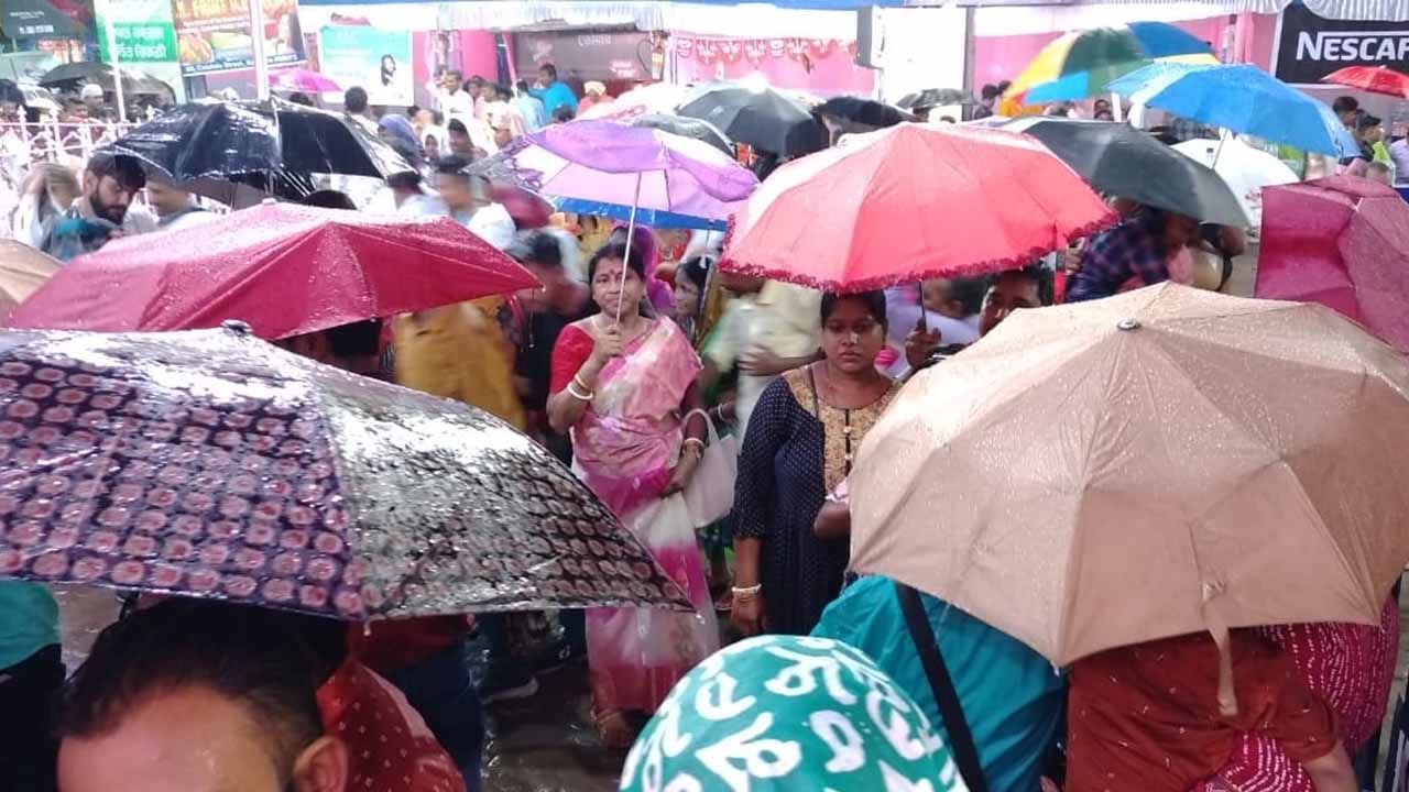 Rain in Durga puja
