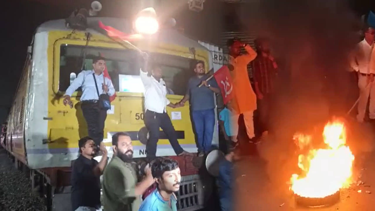 TET Exam: কোথাও জ্বলল টায়ার, কোথাও ট্রেন অবরোধ, টেট আন্দোলনের আঁচে দিনভর তপ্ত রাজ্য