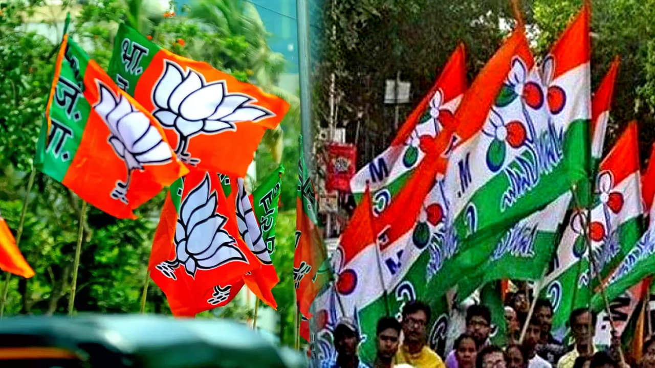 Trinamool Congress: গোবর-গঙ্গা জল ছিটিয়ে শুদ্ধিকরণ, শুভেন্দুর বিজয়া সম্মিলনীর পাল্টা সভার আয়োজন তৃণমূলের