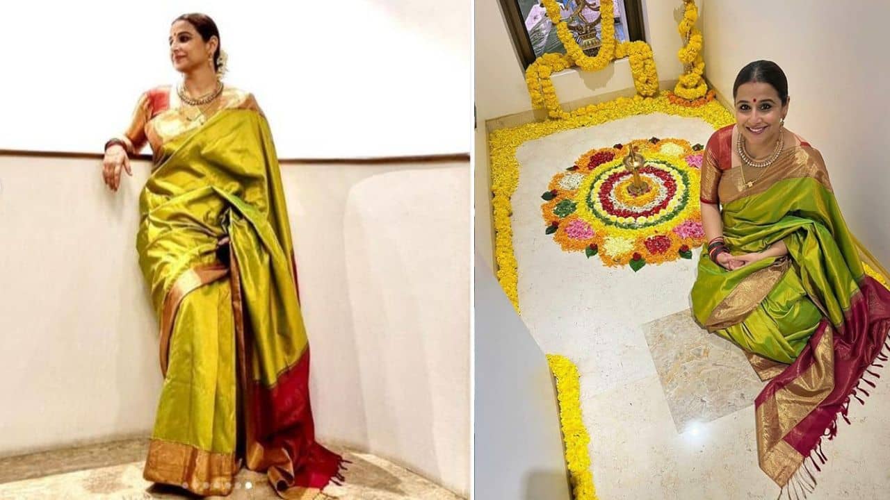 Vidya Balan: দিওয়ালির প্রস্তুতি তুঙ্গে! উত্সবে সামিল হতে কাঞ্জিভরম শাড়ির সাজে উজ্জ্বল বিদ্যা