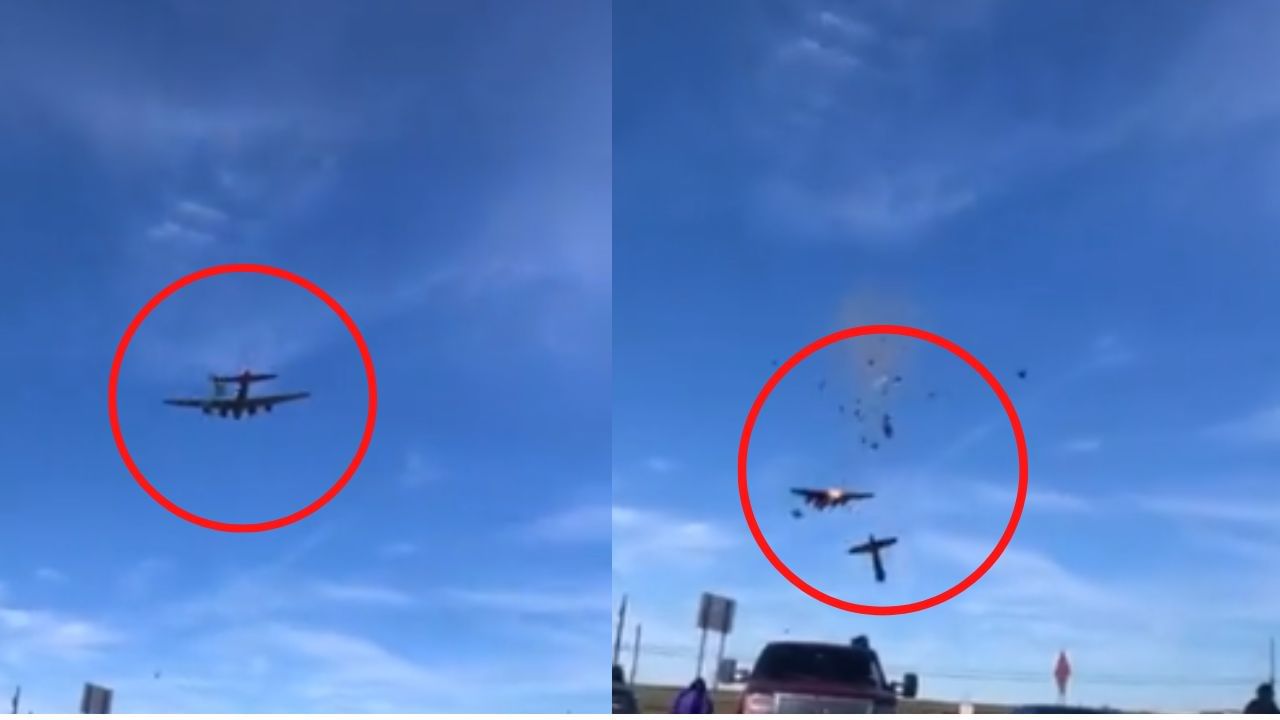 Aircraft Crash মাঝ আকাশে বিমানে বিমানে ধাক্কা, দেখুন রোমহর্ষক ভিডিয়ো