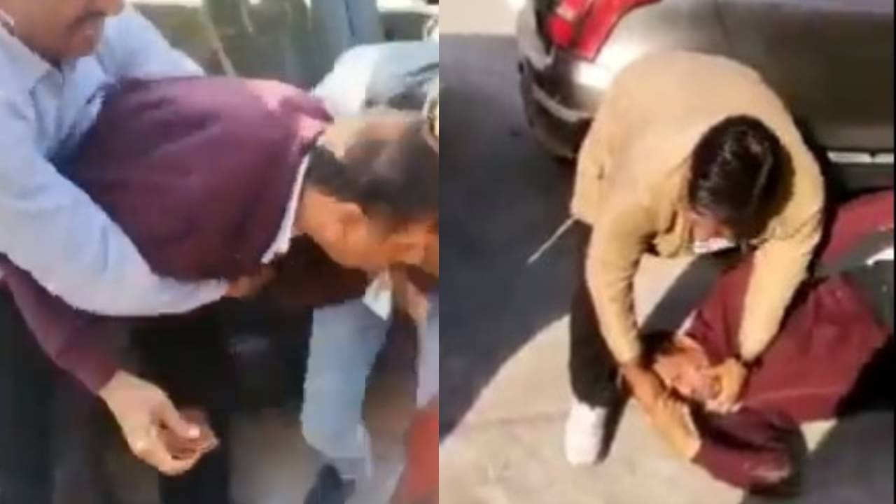 Video: ঘুষ নিতে গিয়ে ধরা পড়ল পুলিশ অফিসার, প্রমাণ লোপাটে কী করল জানেন?