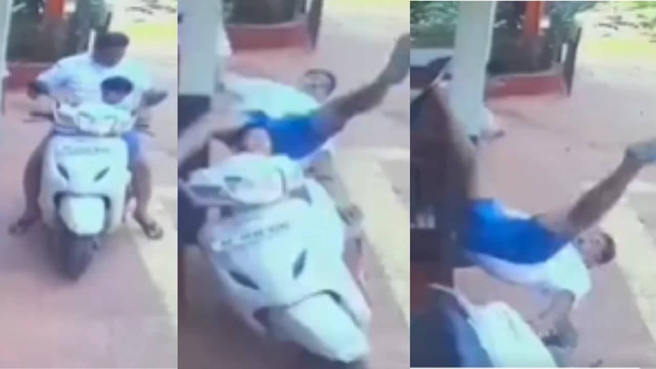 Viral Video: ইঞ্জিন চালু রেখে স্কুটার থামাল বাবা, ছোট্ট ছেলে অ্যাক্সিলারেট করতেই বিরাট দুর্ঘটনা