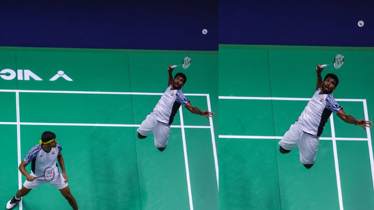 টুর্নামেন্টের ৭৩ বছরের ইতিহাসে প্রথম বার থমাস কাপের ফাইনাল খেলতে নামে ভারত। সিঙ্গলস ম্যাচে লক্ষ্য সেন হারিয়ে দেন অ্যান্টনি সিনিসুকা জিনটিংকে। ডাবলস ম্যাচে জয় পান সাত্বিকসাইরাজ-চিরাগ শেট্টি জুটি। তৃতীয় তথা শেষ সিঙ্গলস ম্যাচে কিদম্বী শ্রীকান্তের কাছে জোনাথন ক্রিষ্টি হারতেই ইতিহাস তৈরি হয়। ইন্দোনেশিয়াকে উড়িয়ে প্রথম বার ফাইনাল খেলেই সোনা জেতে ভারত।(ছবি:টুইটার) 