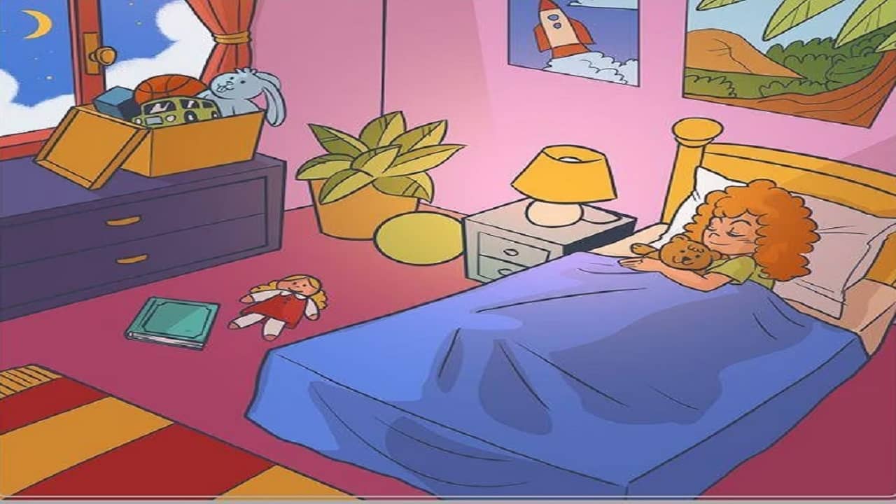 Optical Illusion: একটি ব্যাঙ লুকিয়ে রয়েছে মেয়েটির বেডরুমে, দেখুন তো খুঁজে পান কি না