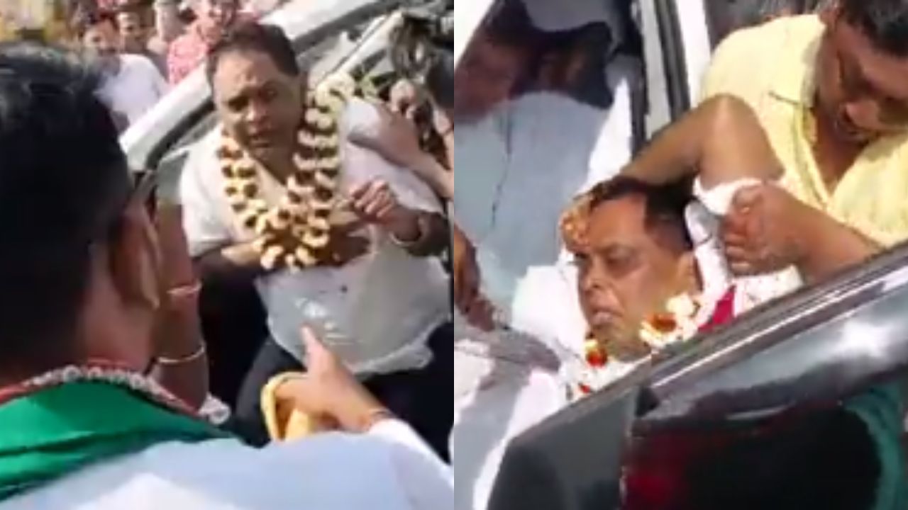 Odisha Minister Shot Video: গাড়ি থেকে নেমে মালা পরছিলেন স্বাস্থ্যমন্ত্রী, হঠাৎ ছিটকে পড়লেন গাড়ির ভিতরে, দেখুন গুলিবিদ্ধ হওয়ার মুহূর্ত