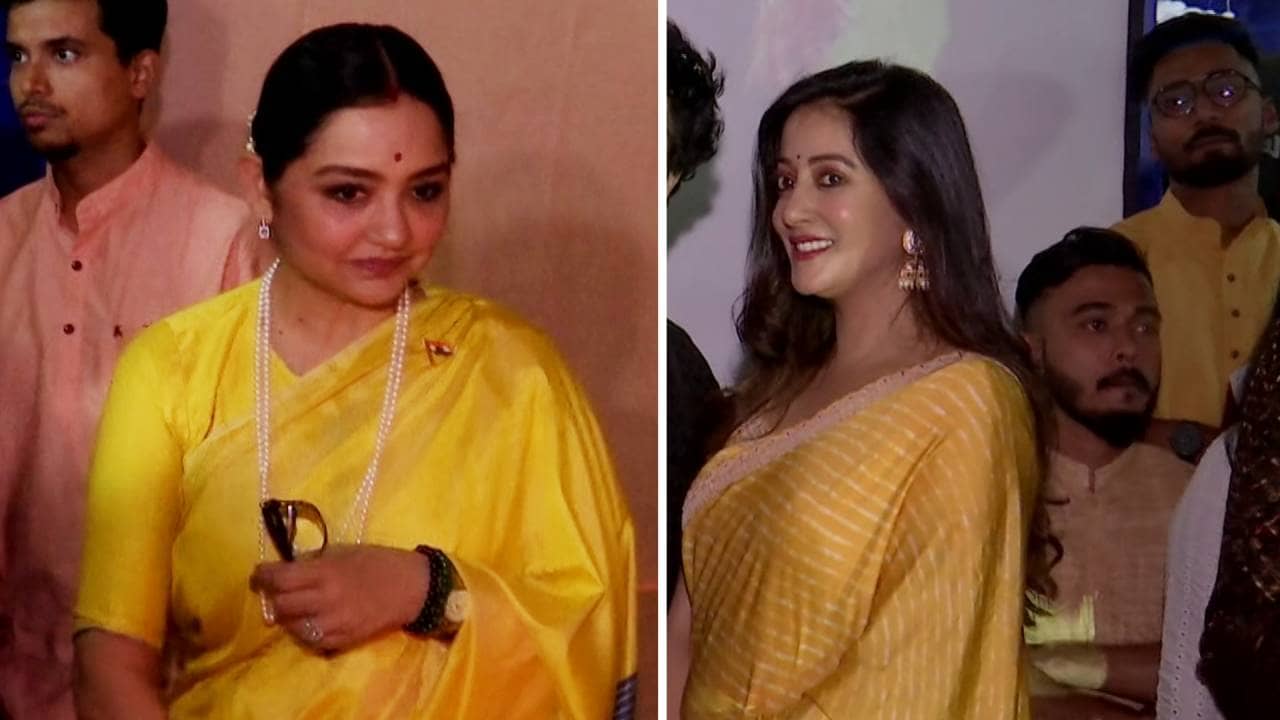 Saraswati Puja: সায়েন্স কলেজে এসে হঠাৎ ‘হারিয়ে’ গেলেন রাইমা-জুন!