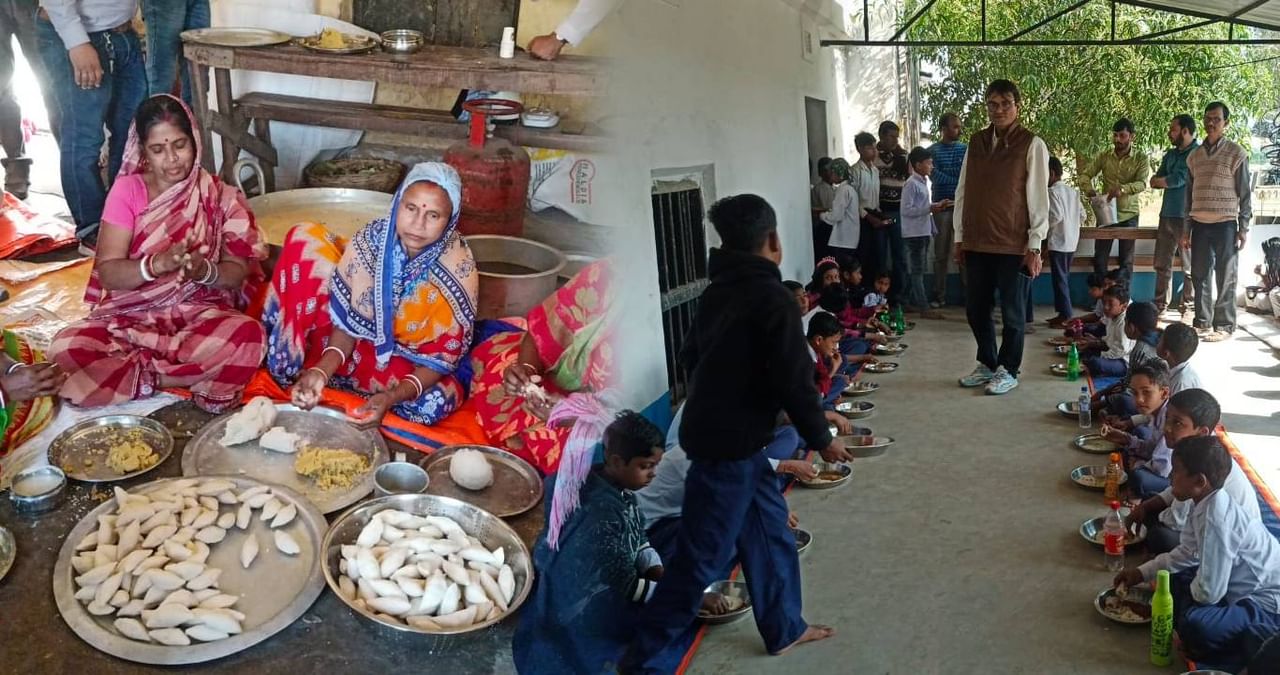 Mid Day Meal : ভাত নয়, মিড ডে মিলে পিঠেপুলি, সঙ্গে নলেন গুড়ের পায়েস; স্কুলের উদ্যোগে উচ্ছ্বসিত পড়ুয়ার দল