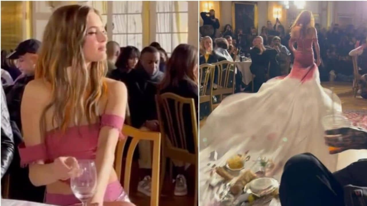 Fashion News: র‍্যাম্পেই এঁটো প্লেট-সহ টেবিলক্লথ নিয়ে হাঁটলেন মডেল! অভিনব ফ্যাশন দেখে হৈচৈ নেটপাড়ায়