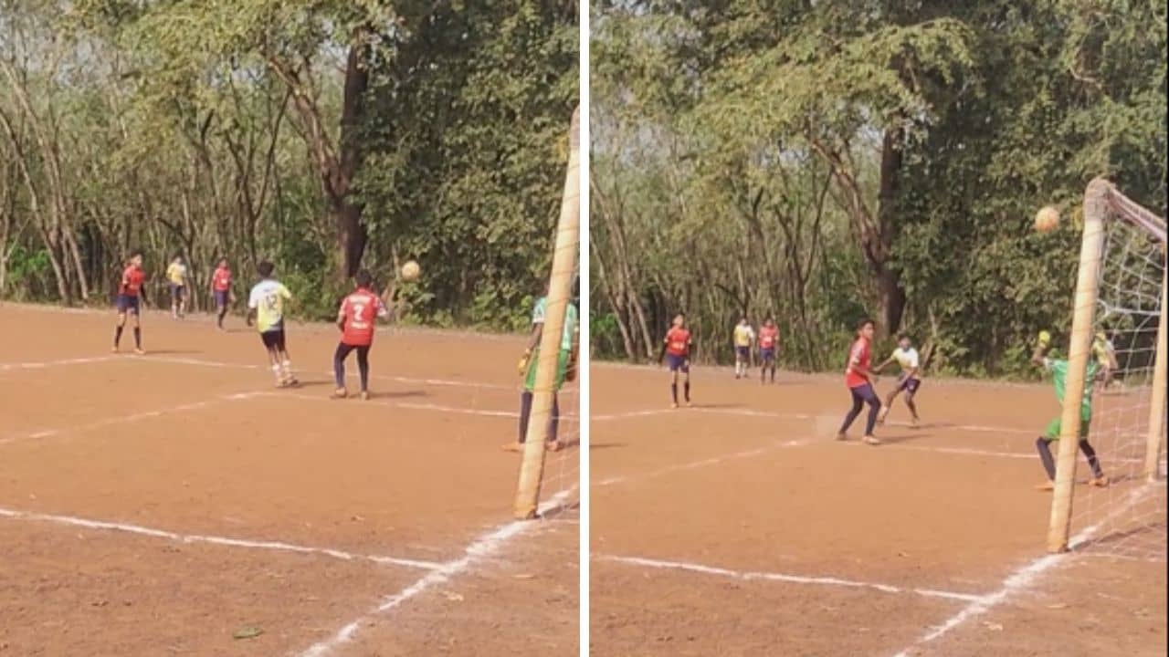 Viral Goal: শূন্যে পা, ব্যাক-হিলে জালে বল! ক্লাস সিক্সের ছেলের তাক লাগানো গোল...