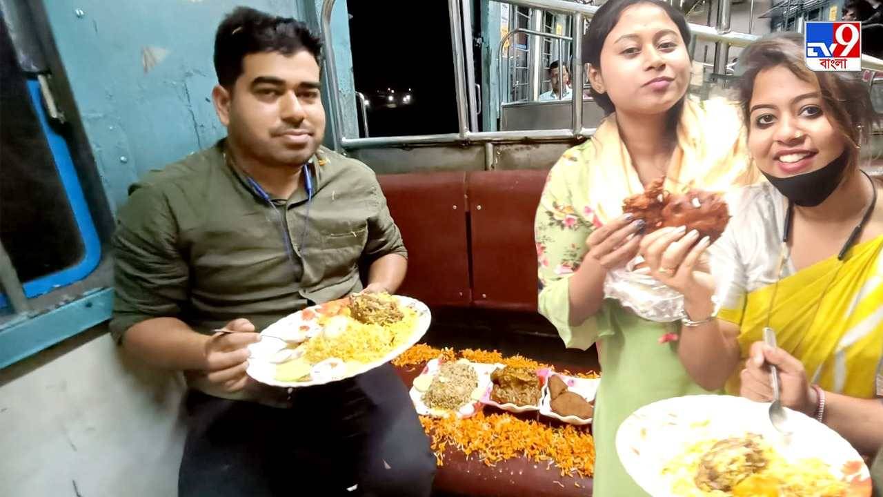 Aiburo Vaat : লোকাল ট্রেনে আইবুড়ো ভাত! চলন্ত ট্রেনেই কব্জি ডুবিয়ে নয় পদ খেলেন সুমনবাবু
