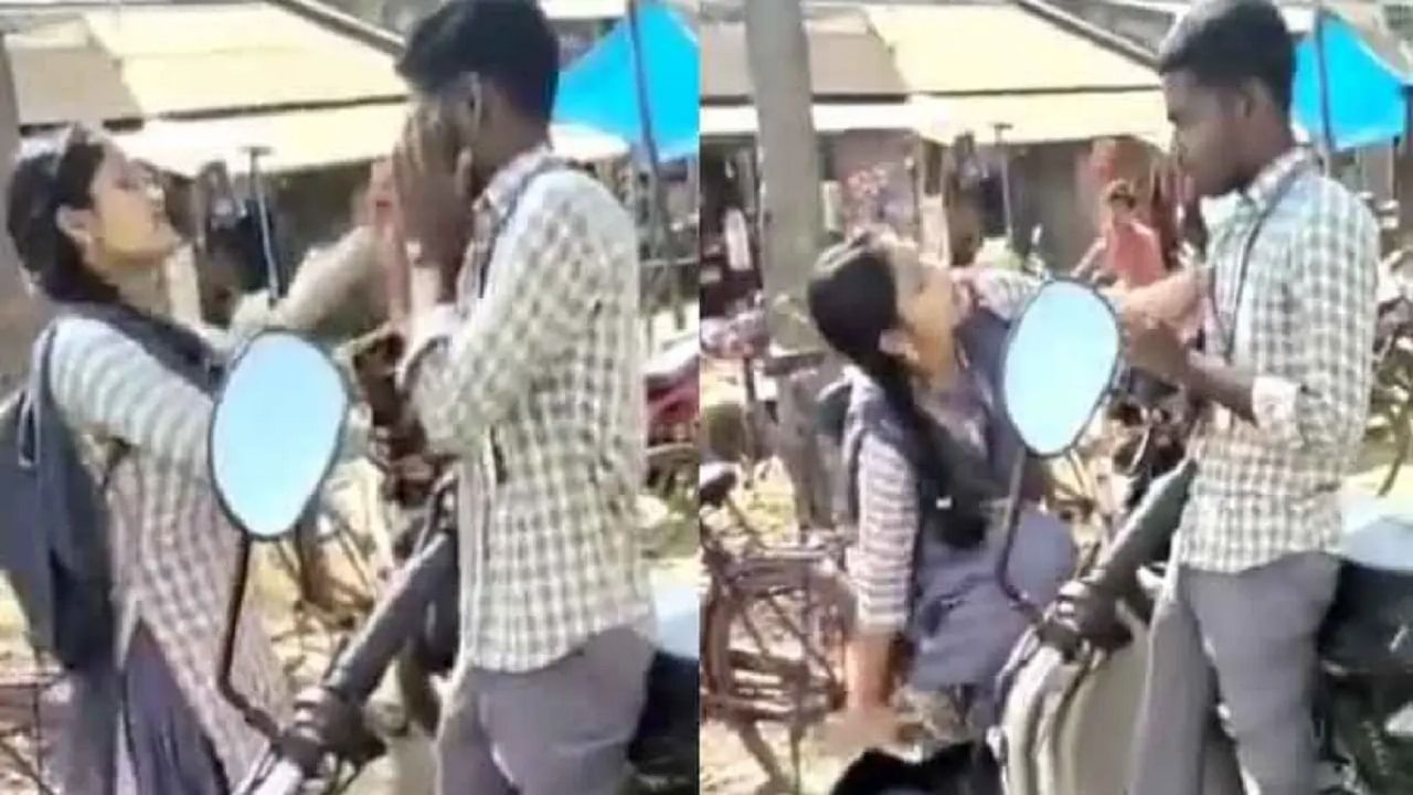 Viral Video: লাইভ স্ট্রিমিংয়ে নোংরা কথা, কলার ধরে কলেজে সবার সামনে ছেলেটাকে চপ্পল দিয়ে মারল মেয়েটি