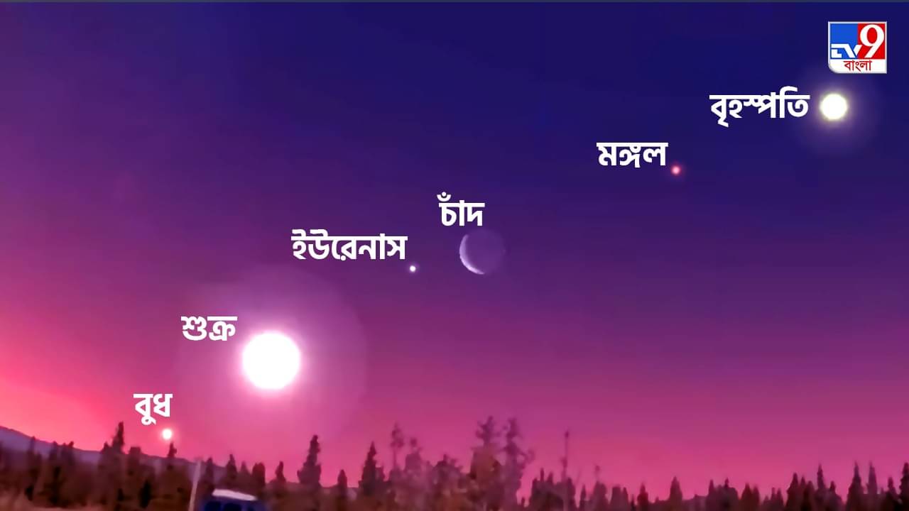 Alignment Of 5 Planets: আলোকবিন্দুর পর চাঁদের কাছাকাছি পাঁচ গ্রহ, মঙ্গলবার রাতের আকাশে আর এক বিরল ঘটনা