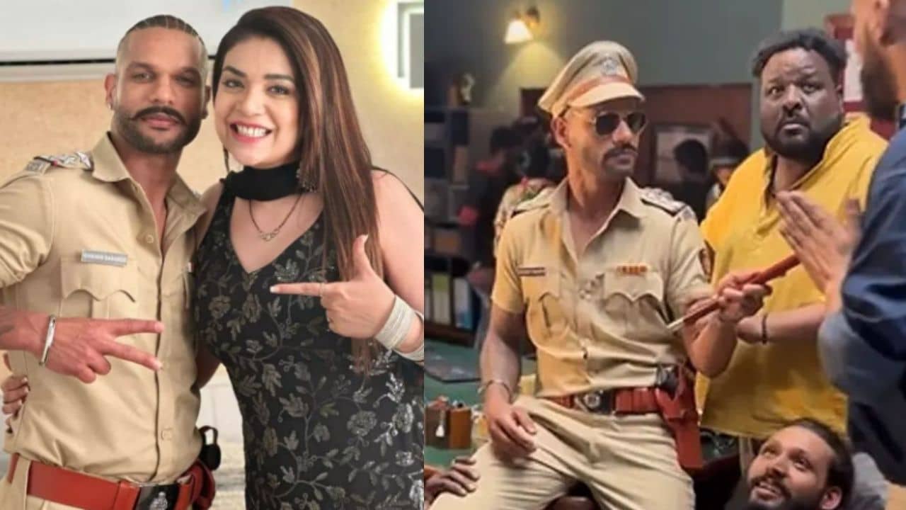 Shikhar Dhawan: পরণে পুলিশের পোশাক, সিংঘম অবতারে চমকে দিলেন ধাওয়ান