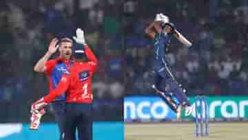 DC vs GT : সাইয়ের সুদর্শন শট, মুখ ঢাকলেন দিল্লি পেসার