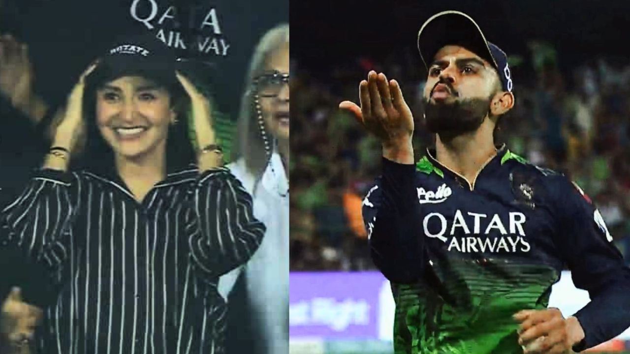 Virat Kohli: Virat Kohli’s Flying Kiss To Wife Anushka Sharma During ...