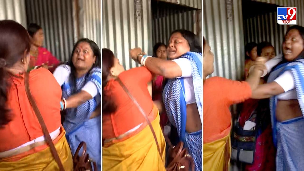 Gazole Minor Harassment: হাতাহাতি, কষিয়ে থাপ্পড়, ‘ধর্ষিতার’ বাড়িতেই চুলোচুলি তৃণমূল-বিজেপি দুই মহিলার