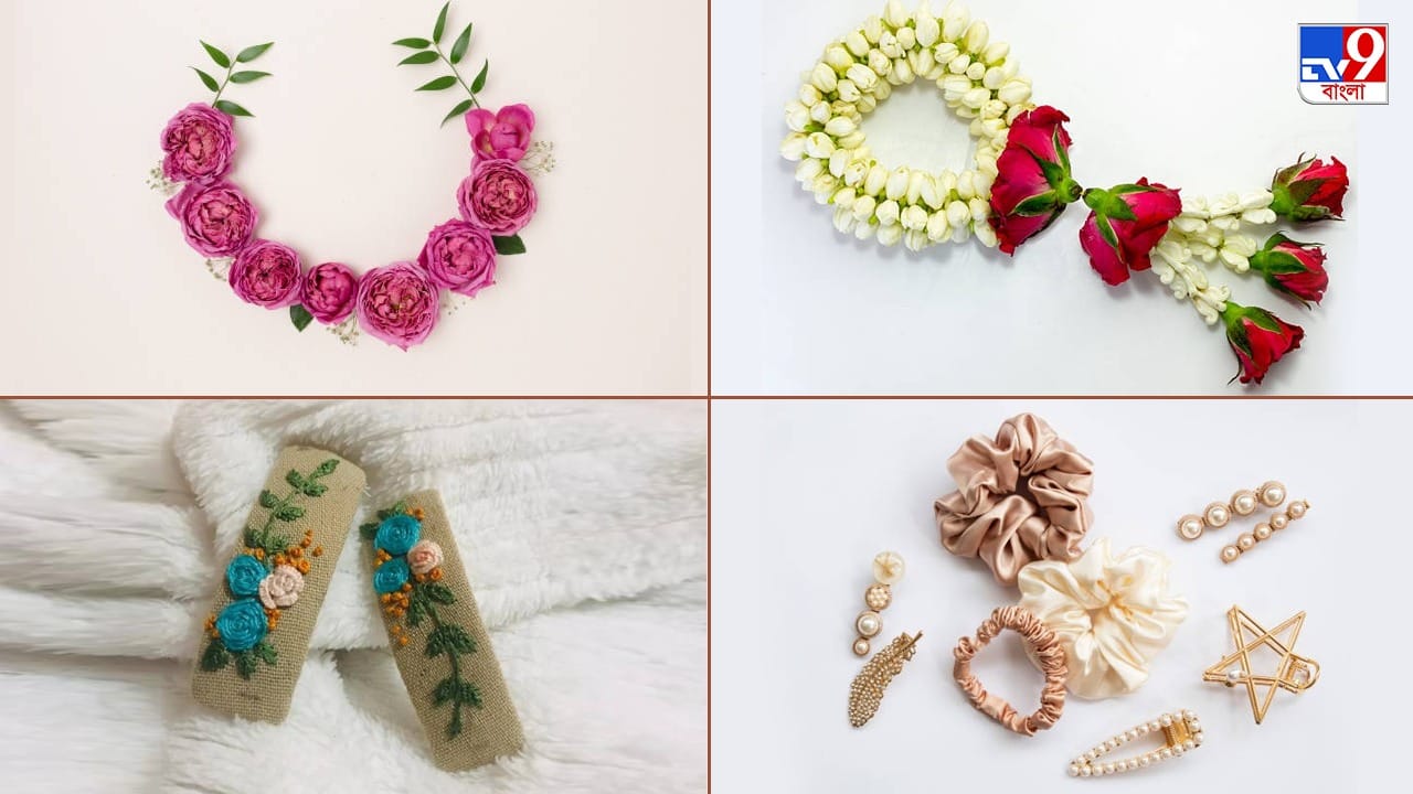 Artificial Gajra at Best Price in Kolkata জলের দরে চুলের বাহারি ক্লিপ