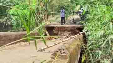 Bridge Collapse: গাড়ি উঠতেই হুড়মুড়িয়ে ধসল ব্রিজ, প্রশাসনের ভূমিকায় ক্ষোভ গ্রামবাসীদের