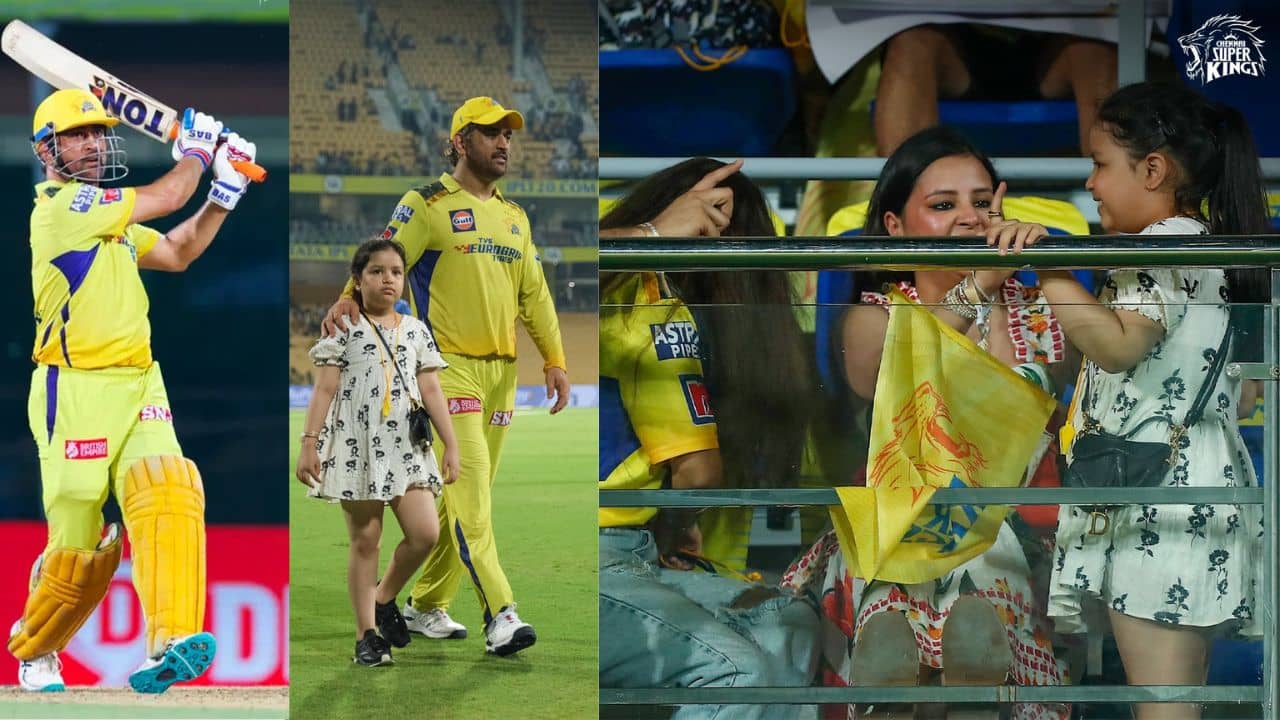 MS Dhoni Daughter : ক্যামেরার ফোকাসে মাহি ও কন্যা, রয়েছে মিষ্টি কারণ...