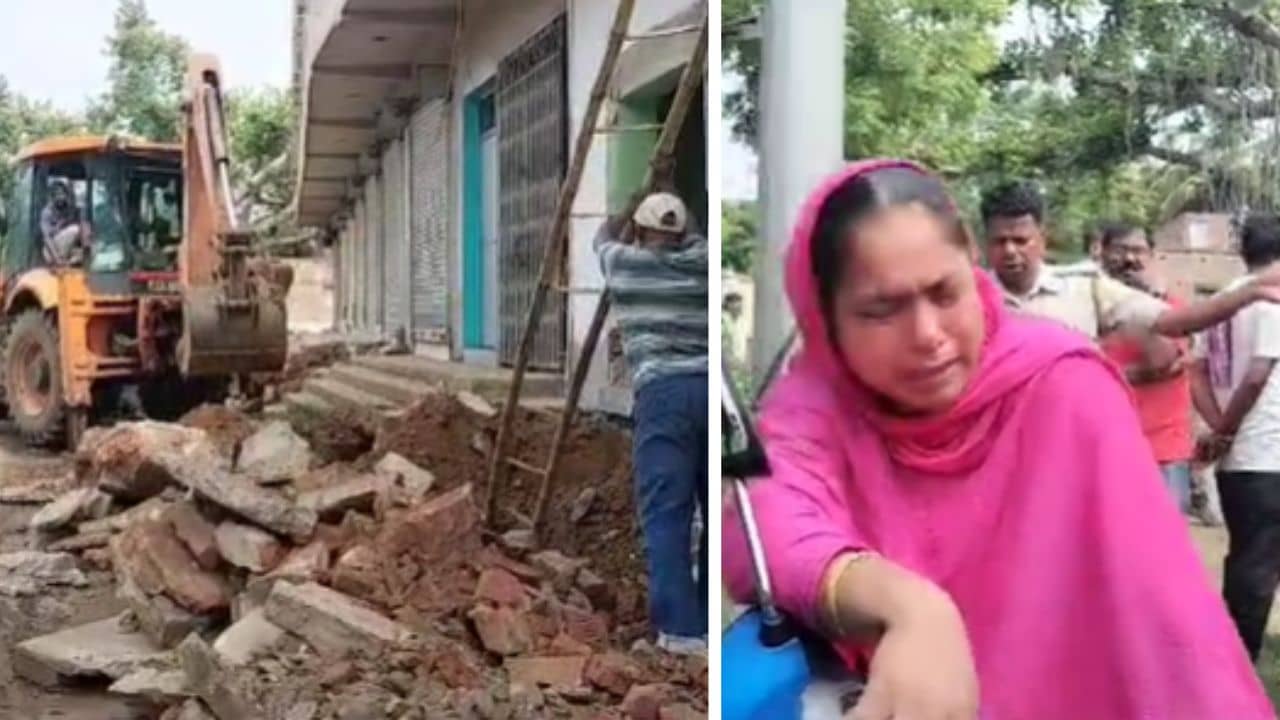 TMC Party Office: আদালতের নির্দেশে জেসিবি দিয়ে ভাঙা হল তৃণমূল পার্টি অফিস, হাউহাউ করে কেঁদে ভাসালেন প্রধান