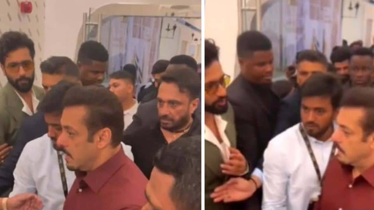 Salman-Vicky: ভিকিকে ধাক্কা দিয়ে সরালেন সলমনের নিরাপত্তারক্ষী, দেখেও দেখলেন না ভাইজান!