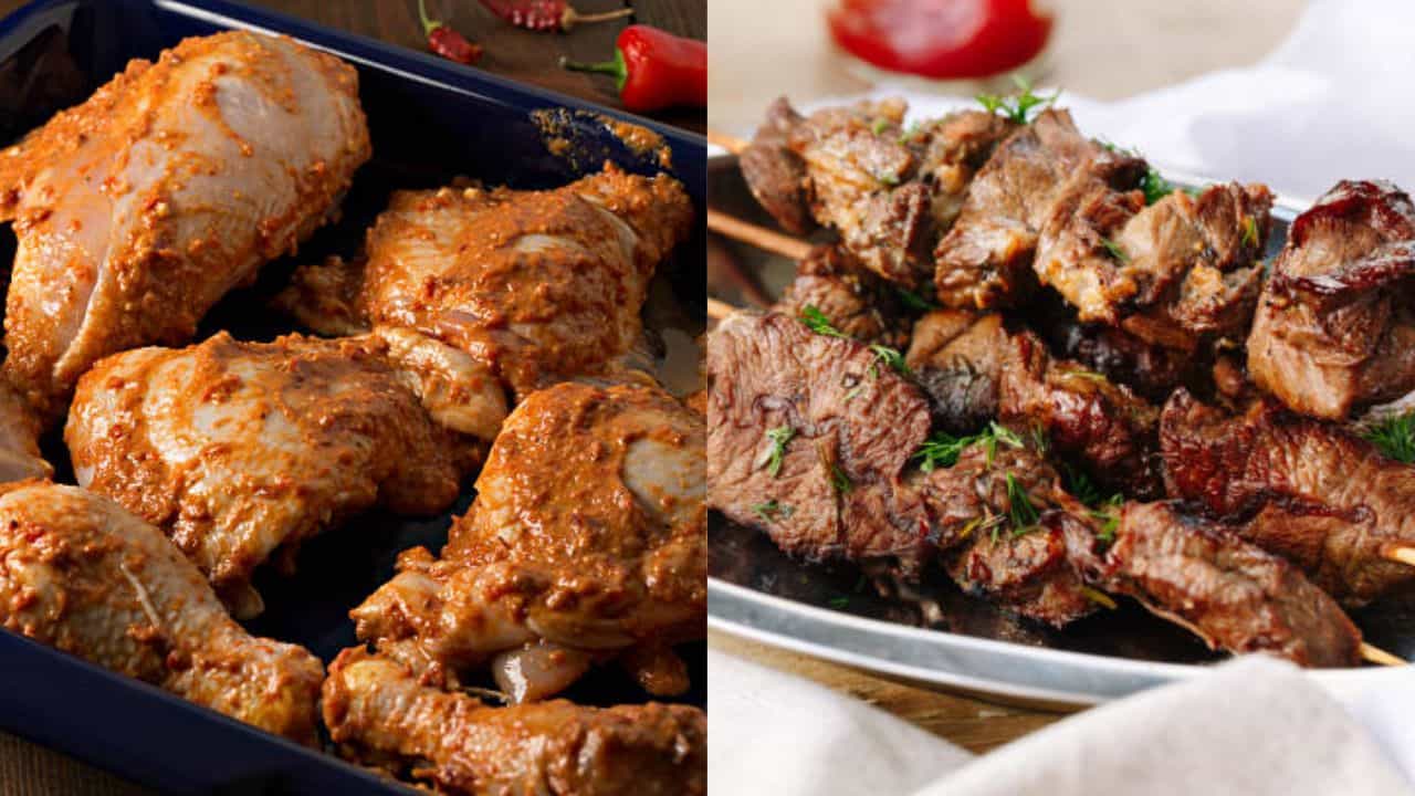 Marinade Recipes: উইকএন্ডে বাড়িতে বন্ধুরা আসবে? এভাবে ম্যারিনেট করলে একসঙ্গে মটন-চিকেন দুটোই রেডি Marinade Recipes: উইকএন্ডে বাড়িতে বন্ধুরা আসবে? এভাবে ম্যারিনেট করলে একসঙ্গে মটন-চিকেন দুটোই রেডি