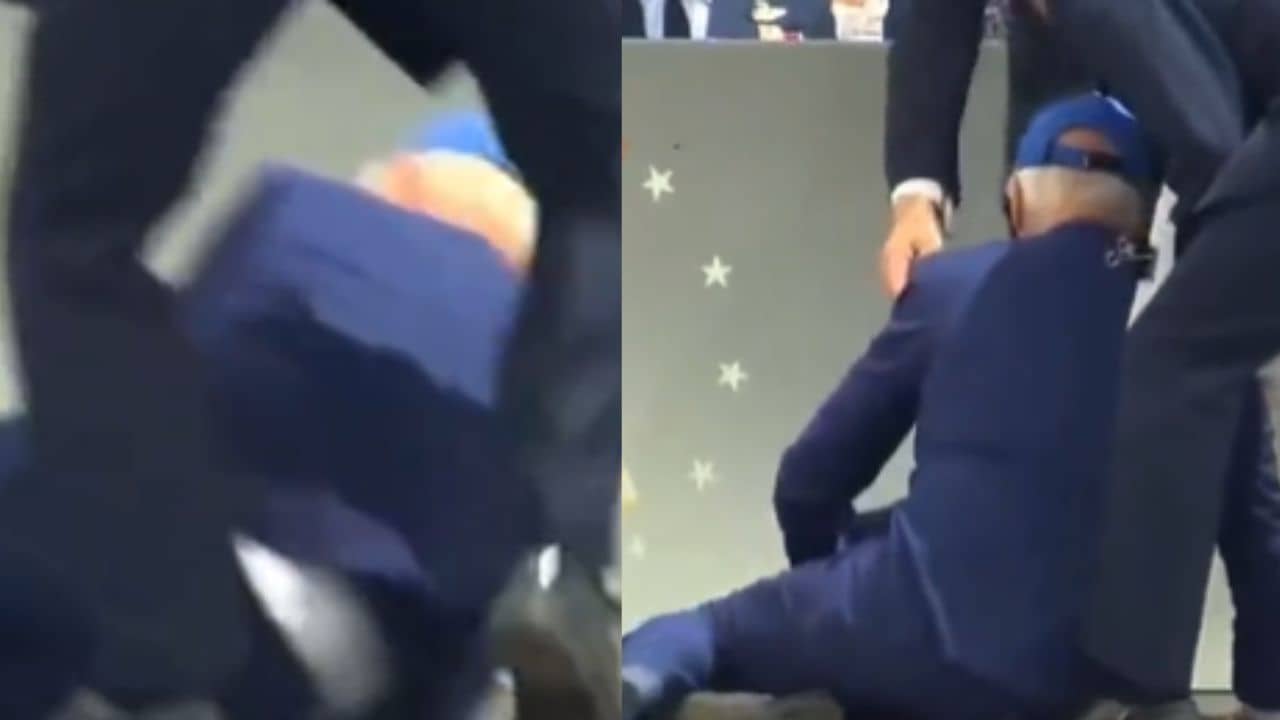 Joe Biden: মঞ্চে উঠতেই বিপত্তি! মুখ থুবড়ে পড়ে গেলেন মার্কিন প্রেসিডেন্ট জো বাইডেন, তারপর কী হল দেখুন...