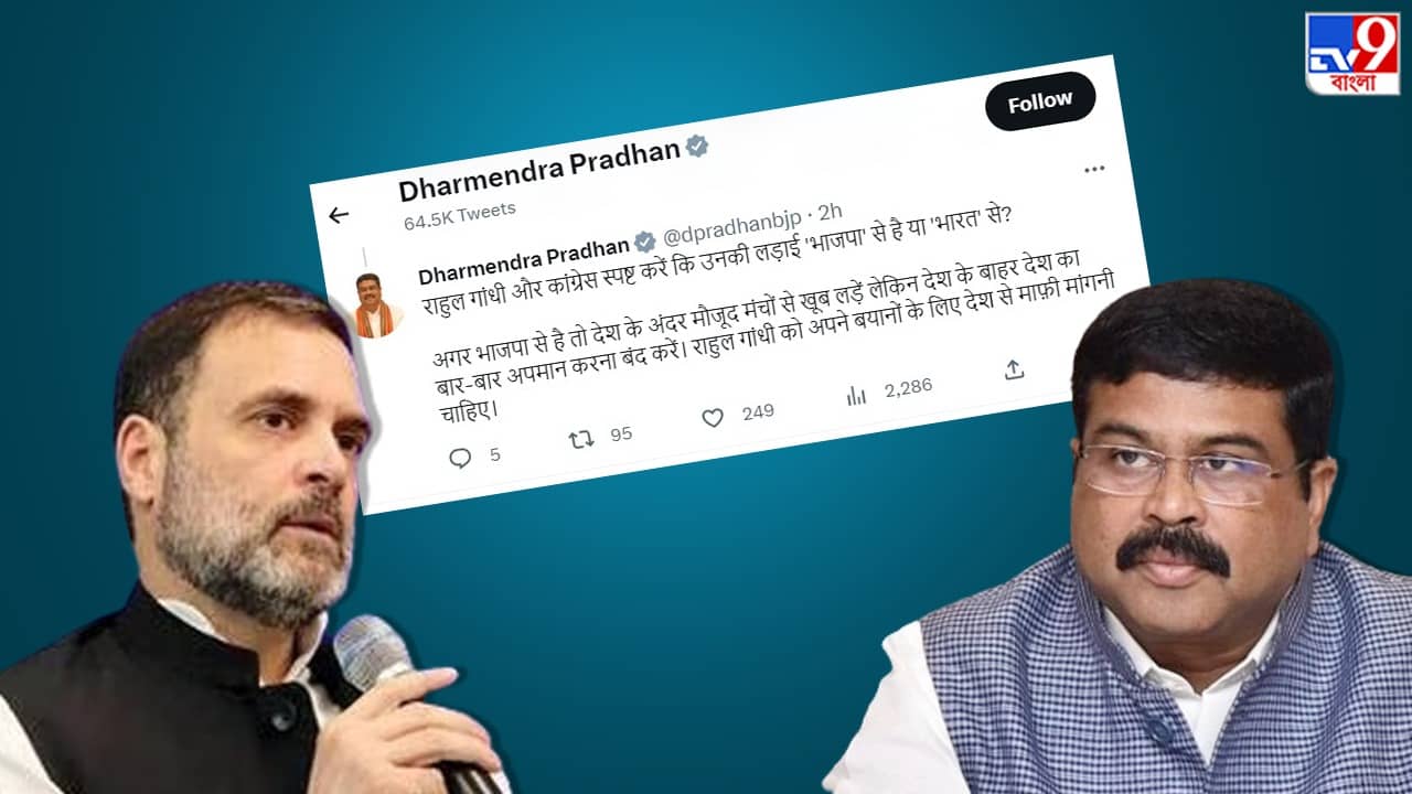 Rahul Gandhi Remarks: লড়াই বিজেপির বিরুদ্ধে নাকি ভারতের বিরুদ্ধে? স্পষ্ট করুন, রাহুলকে নিশানা কেন্দ্রীয় মন্ত্রীর