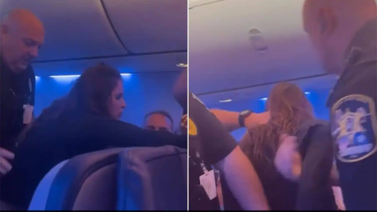 Drunken Flight Passenger: বিমানে মদ্যপ যুবতীর আজব কীর্তি! হাতকড়া পরিয়ে হুইল চেয়ারে বেঁধে নামাল পুলিশ