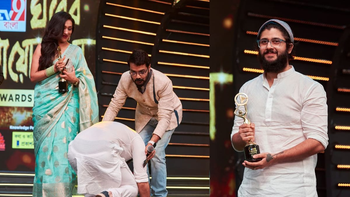 Ghorer Bioscope Award 2023: 'কেউ দেখতে আসত না ছবি', ঘরের বায়োস্কোপে এসে আবেগঘন আদৃত - Bengali News | Actor adrit roy reaction on Ghorer Bioscope Award 2023 | TV9 Bangla News