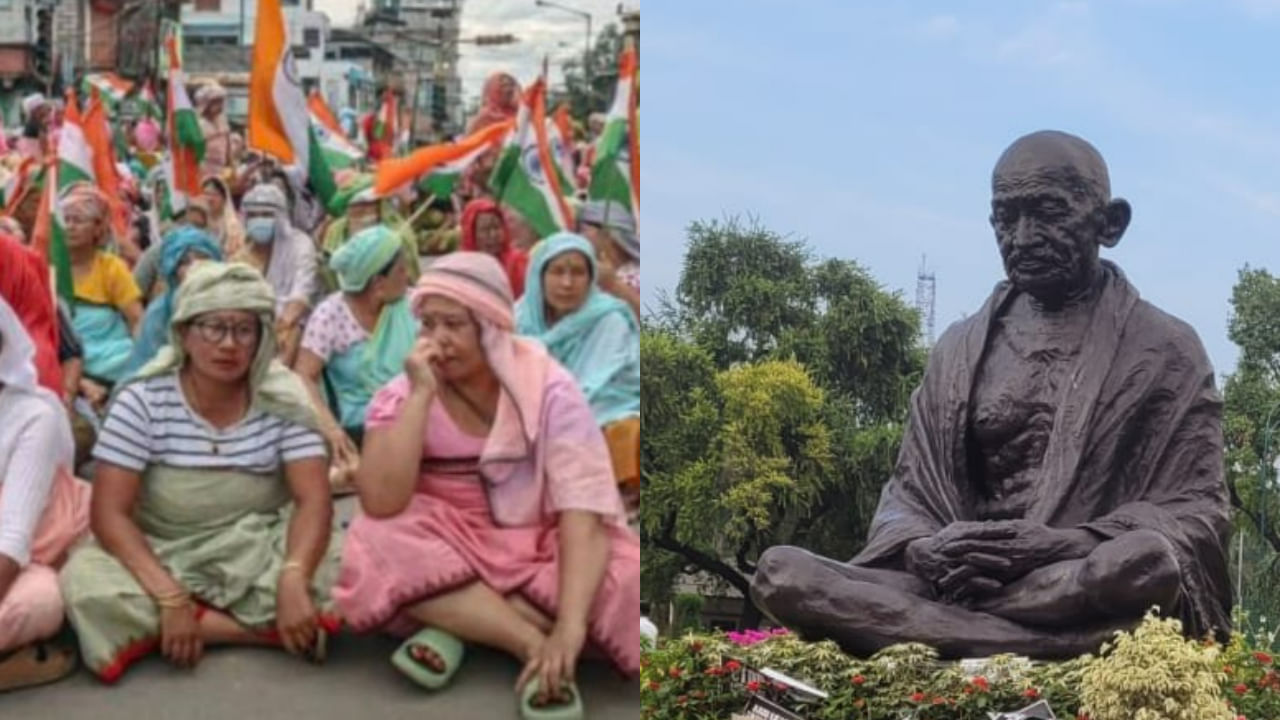 Manipur: সোম সকালেই গান্ধী মূর্তির পাদদেশে মণিপুর নিয়ে বিরোধীদের ধর্না, থাকছেন অভিষেক-রাহুল-সনিয়া