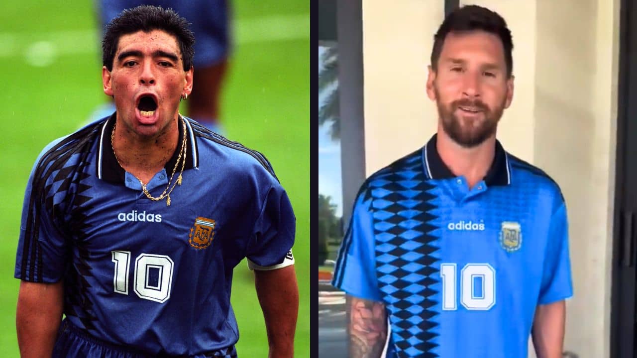 Messi pays tribute to Maradona : পরণে মারাদোনার শেষ বিশ্বকাপের জার্সি, কী বার্তা দিতে চাইলেন মেসি?