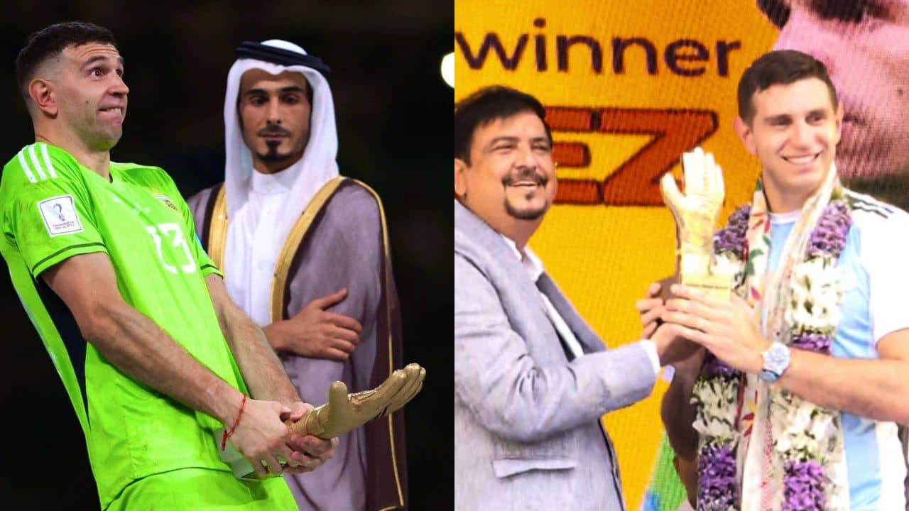 Emiliano Martinez : শ্রীভূমি দিল গোল্ডেন গ্লাভ, হাতে নিয়েই বিতর্কিত সেলিব্রেশন এমির