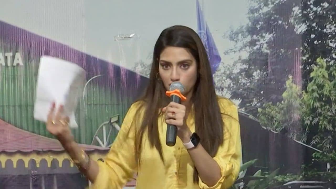 Nusrat Jahan: একাই বললেন-মেজাজ হারালেন-চেয়ার ছাড়লেন, সাংবাদিক বৈঠকের নামে নুসরতের ৭ মিনিটের সাফাই