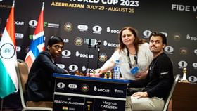 FIDE World Cup: প্রজ্ঞানন্দ-কার্লসেন দ্বিতীয় গেমও ড্র, কাল টাইব্রেকারে ফয়সালা FIDE World Cup: প্রজ্ঞানন্দ-কার্লসেন দ্বিতীয় গেমও ড্র, কাল টাইব্রেকারে ফয়সালা