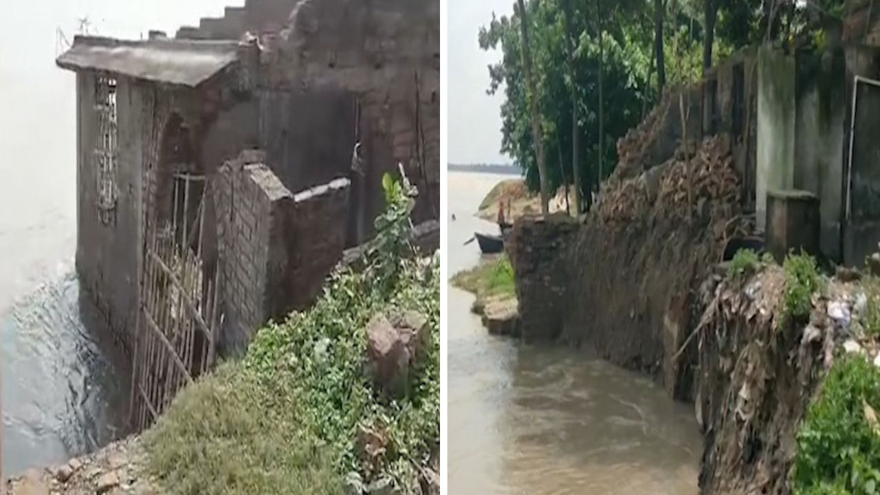 Ganges erosion in Murshidabad: মাথা গোঁজার আশ্রয়টুকুও কেড়ে নিল গঙ্গা, সামশেরগঞ্জে ভিটেহারা অসংখ্য মানুষ