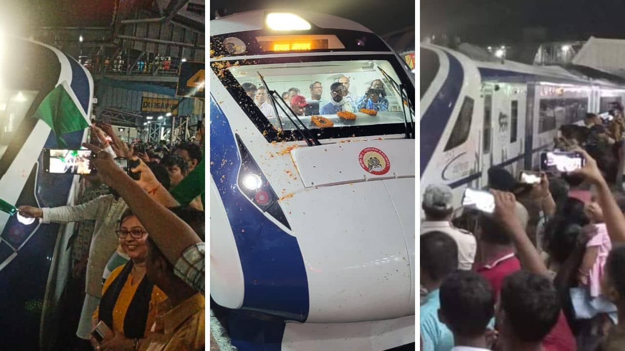 Vande Bharat Express: দুর্গাপুর, খড়্গপুরে থামল বন্দে ভারত, নতুন ট্রেনের সামনে ছবি তোলার হিড়িক