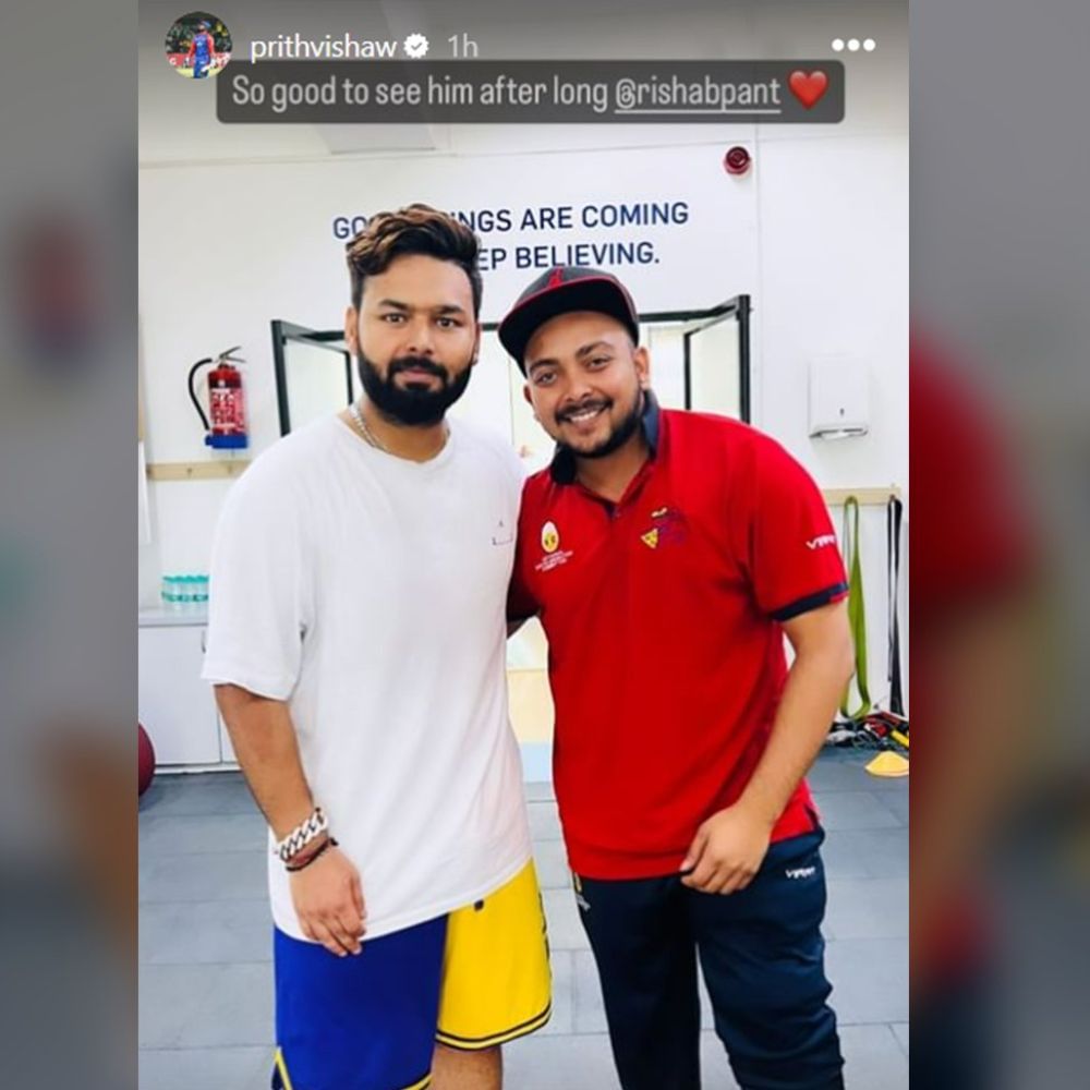 prithvi shaw Instagram story